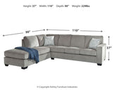 Altari 2-Piece Sectional with Chaise, Loveseat and Ottoman - 87214U5