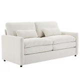 Cozy Upholstered Cushion Loveseat Sofa For Living Room
