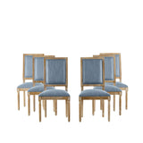 French Country Style Dining Chair With Upholstered Seating And Fluted Legs