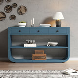 Console Table With 3 Soft Close Drawers & 2 Open Shelves