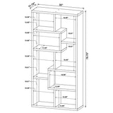 8 Shelf Geometric Bookcase