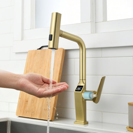 Touchless Kitchen Faucet With LED Display