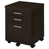 3 Drawer File Cabinetб Compact Office Storage For Home - Brown
