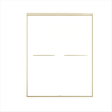 Double Sliding Shower Door, Semi-Frameless Bypass Bathroom Sliding Door With 1/4" (6 Mm) Tempered Glass For Walk-In Shower