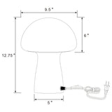 Jonah - Mushroom Shaped Glass Table Lamp - White