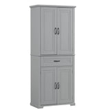 Bathroom Storage Cabinet With Doors And Drawer, Adjustable Shelf