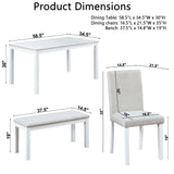 Dining Table Set With Crystal Decoration And Upholstered Chairs