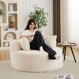 Modern Single Sofa With Backrest Pillow For Living Room