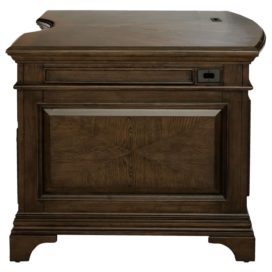 Hartshill 72-inch 7-drawer Executive Desk Burnished Oak - 881281