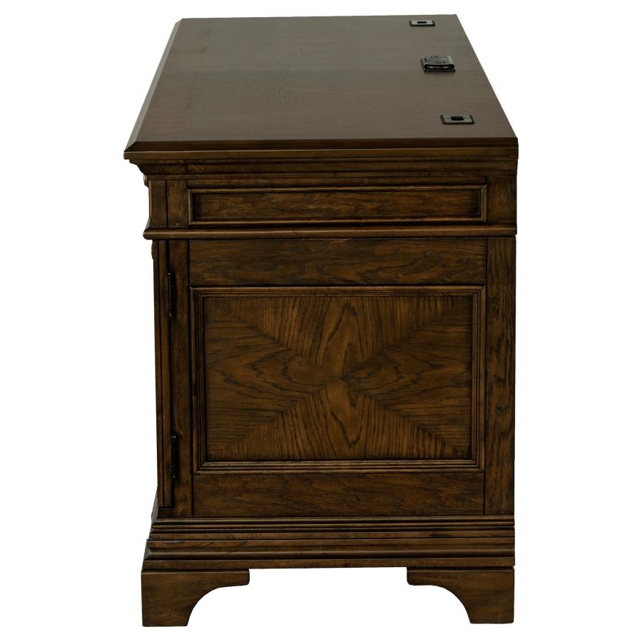 Hartshill 66-inch 5-drawer Credenza Office Desk Burnish Oak - 881282