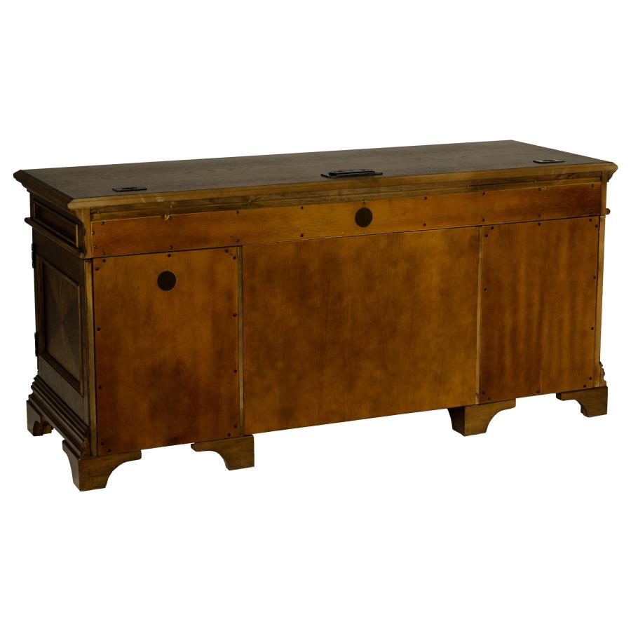 Hartshill 66-inch 5-drawer Credenza Office Desk Burnish Oak - 881282