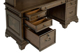 Hartshill 66-inch 5-drawer Credenza Office Desk Burnish Oak - 881282