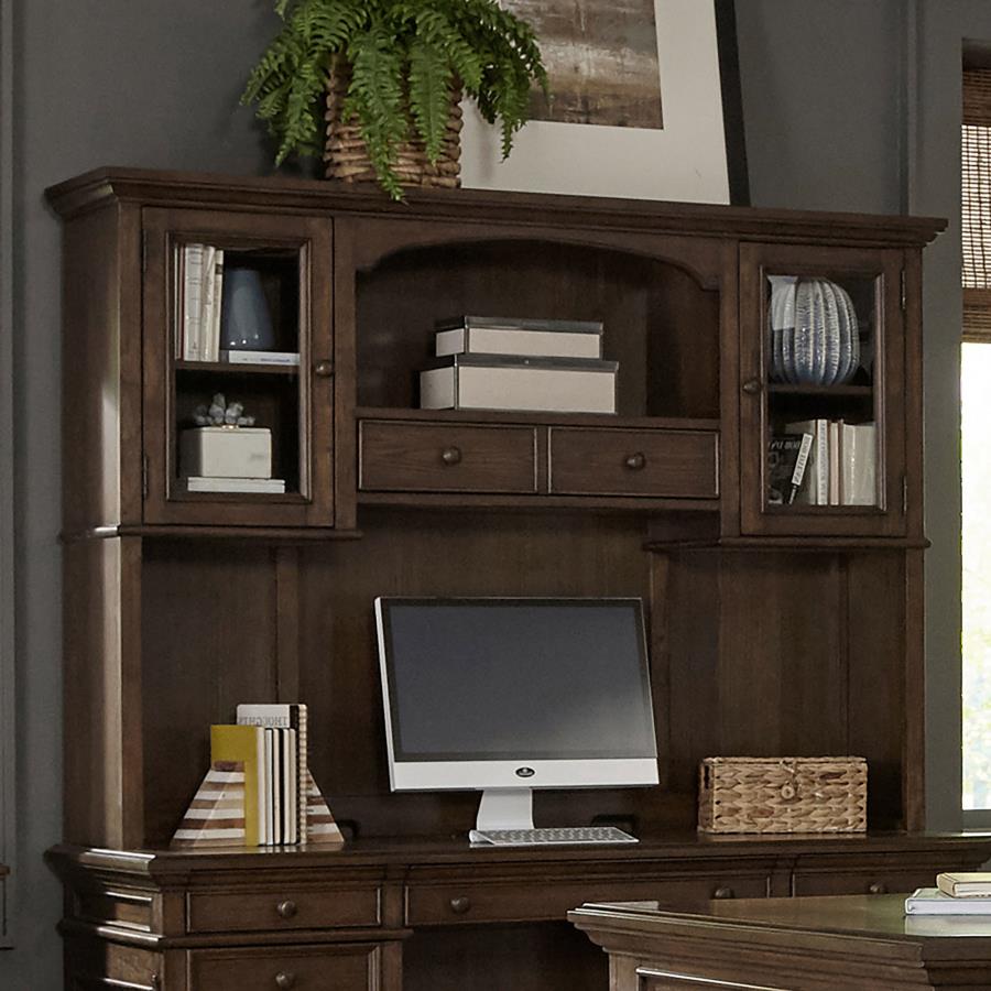 Hartshill 2-door Hutch with Shelves Burnished Oak - 881283H