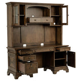 Hartshill 66-inch 5-drawer Credenza with Hutch Burnished Oak - 881283