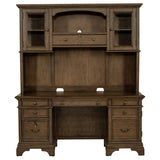 Hartshill 66-inch 5-drawer Credenza with Hutch Burnished Oak - 881283