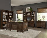 Hartshill 66-inch 5-drawer Credenza with Hutch Burnished Oak - 881283