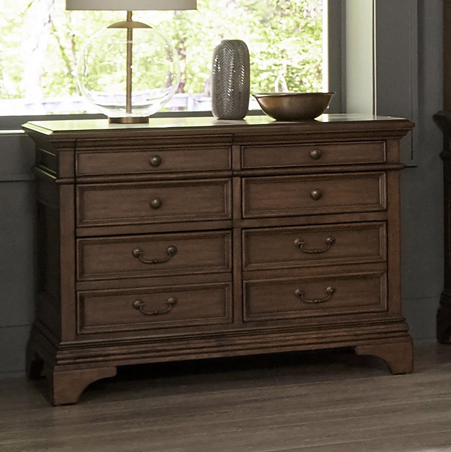 Hartshill 5-drawer Home Office File Cabinet Burnished Oak - 881284