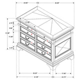 Hartshill 5-drawer Home Office File Cabinet Burnished Oak - 881284