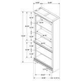 Hartshill 78-inch 5-shelf Bookcase Burnished Oak - 881285
