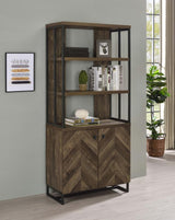 Millbrook 71-inch 2-door Storage Bookshelf Rustic Oak - 882093