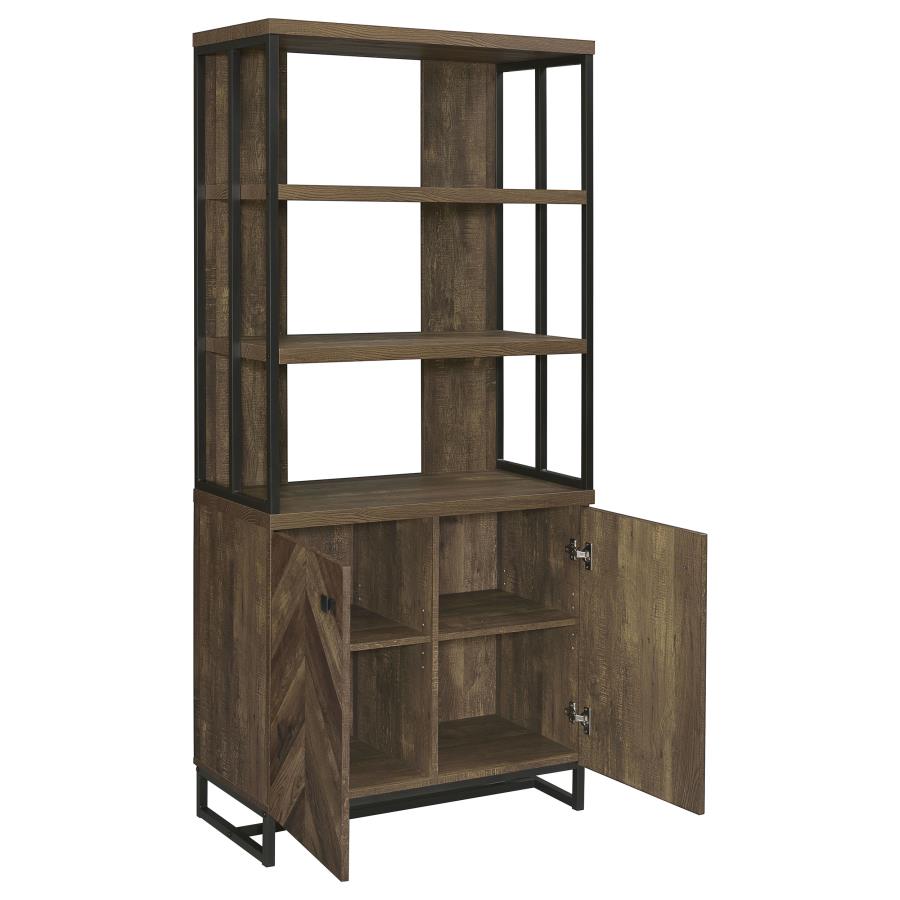 Millbrook 71-inch 2-door Storage Bookshelf Rustic Oak - 882093