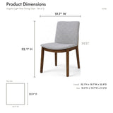 Laura - Mid-Century Modern Solid Wood Dining Chair (Set of 2)