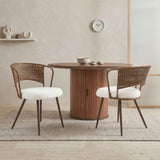 Farmhouse Style Wicker Dining Chair