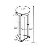 Elna - Accent Side Table With Round Top Plant Stand - Brown