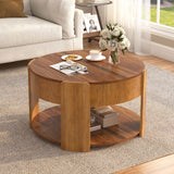 Round Lift Top Coffee Table With Hidden Storage