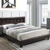 Contemporary Style Bed, Rectangle Headboard