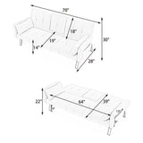 Sofa Bed With Foldable Design And Cup Holder - Green