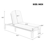 Outdoor Chaise Lounge With Adjustable Backrest