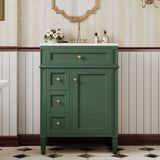 Bathroom Vanity With Top Sink, Storage Cabinet With 2 Drawers And Tip-Out Drawer