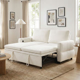 Convertible Sofa Bed Loveseat With Adjustable Backrest And USB Ports