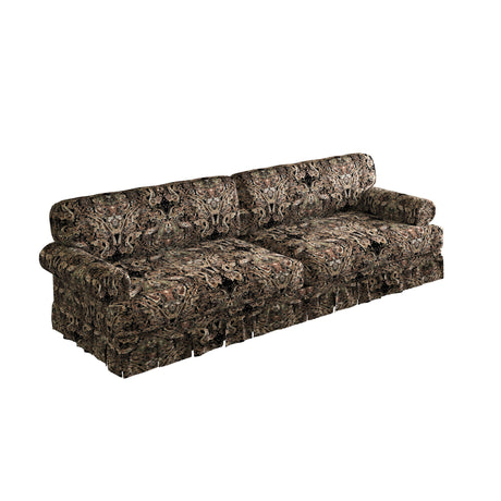 Luxuriously Comfortable Cloud Couch Sofa With Elegant Rolled Arms & Pleated Skirt Design