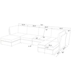 Upholstered Modular Sectional With Custom Configuration And Removable Cushions