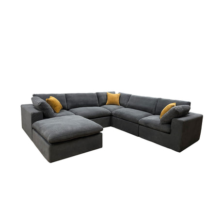 Custom Configuration Modular Sectional & Toss Pillows