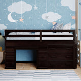 Loft Bed With Cabinet And Shelf