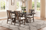 Chestnut Ridge Dining Set w/ 4 Chairs - D4124-10-BRN+D4124-20-BRNx4