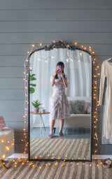 Arch Mirror, Baroque Inspired Wall Decor For Bathroom, Bedroom, Living Room