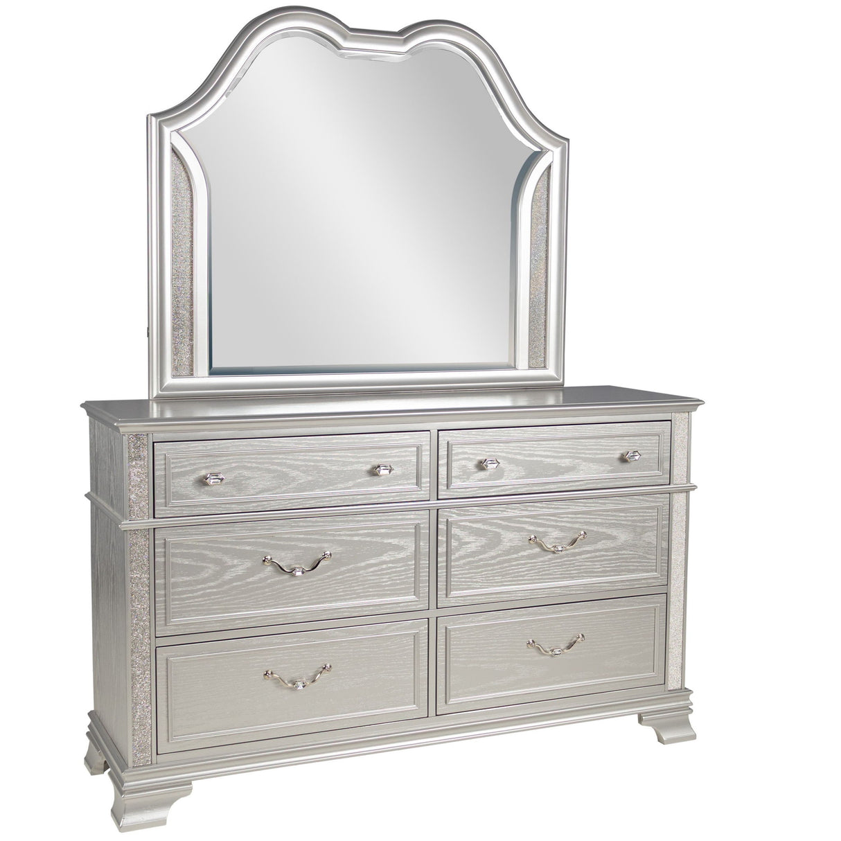 1 Piece Dresser Crystal Knobs Pull Handles Bedroom Furniture - Gray