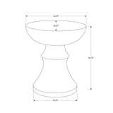 Round Accent Table, Indoor Outdoor - Black