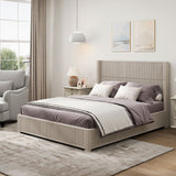 Platform Bed Frame With Headboard, Floor Standing Design