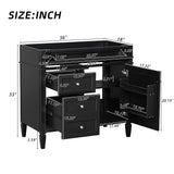 Bathroom Vanity With 2 Drawers And Tip-Out Drawer, Storage Cabinet
