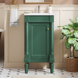 French Style Bathroom Cabinet With Sink, Adjustable Shelf