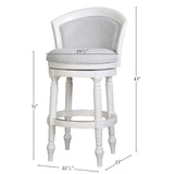 Barrel Back Stool With Swivel
