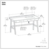 Rylie - Desk - Natural Aged Brown