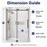 Frameless Shower Door With Soft Closing