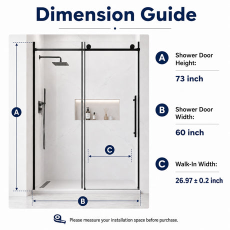 Frameless Shower Door With Soft Closing