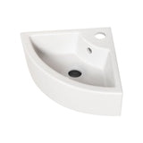 Triangle Corner Sink For Bathroom - Milk White